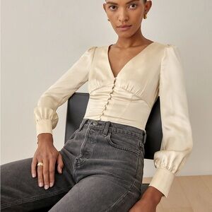 Reformation silk cadence blouse